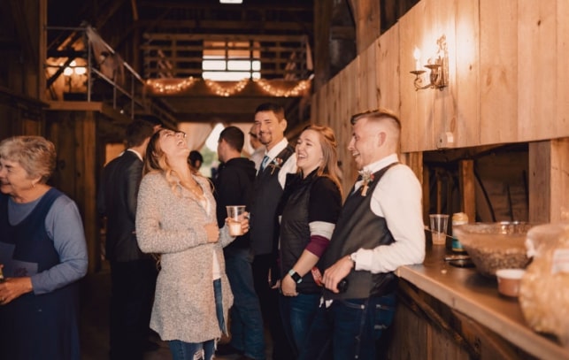 People enjoying their time at the bar