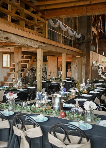 View of the mess hall at the Thornhill Farms hitching post