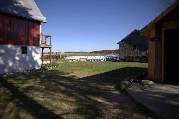 Wedding deck with chairs - outside 