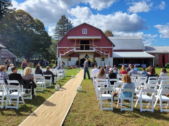 Wedding deck outside