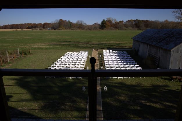 More chairs near wedding deck