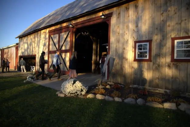 Another view of the farm with a tractor