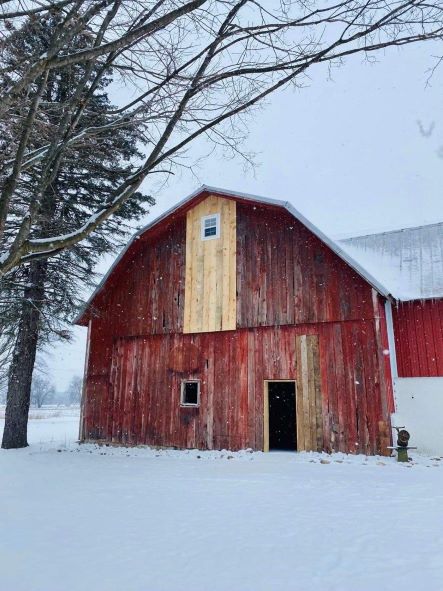 Progress on work in the barn