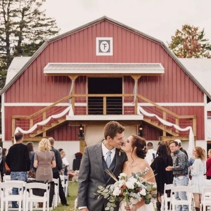 Andy and Belle on their wedding day